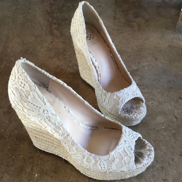 Vince Camuto Lace Totsi Espadrilles Wedges - Picture 5 of 6